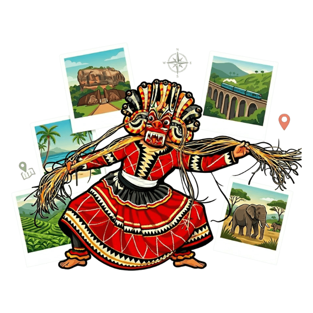 Sri Lanka Travel Mascot