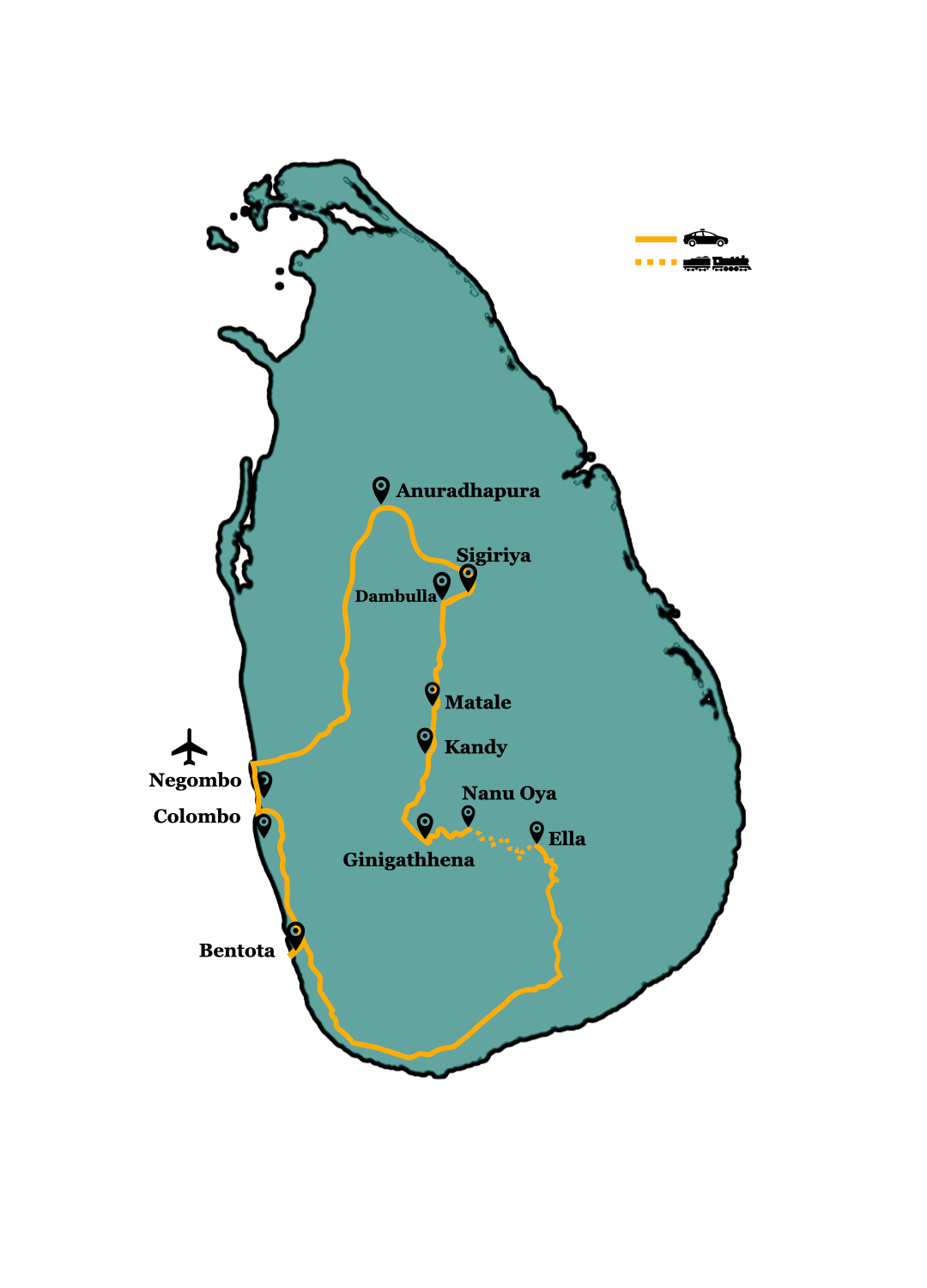 Route des 17 Tage Sri Lanka Ayurveda Yoga Natur und Wellness Retreats